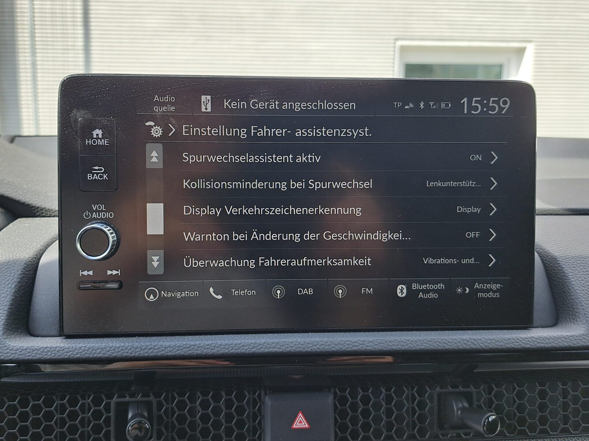 Honda CR-V Bildschirm Geschwindigkeitswarner ausschalten