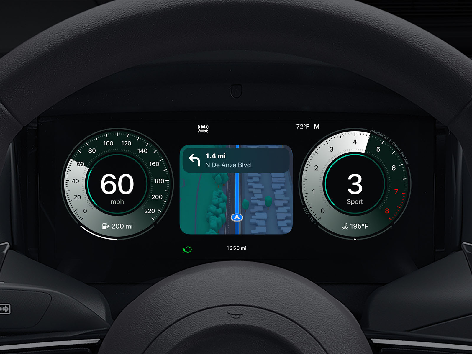 Aston Martin Apple CarPlay Ultra Digitale Instrumente