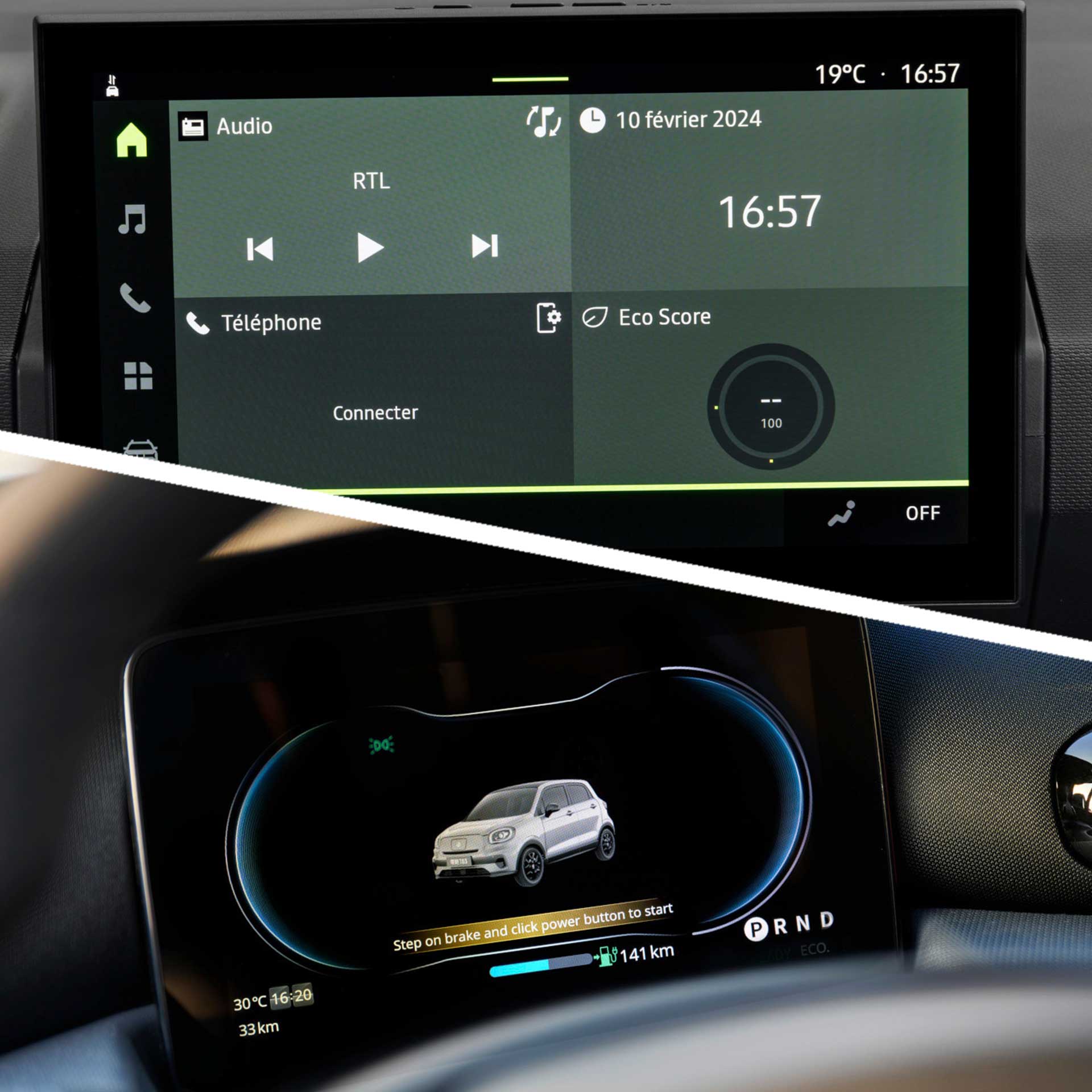 Dacia-Leapmotor-Bildschirme