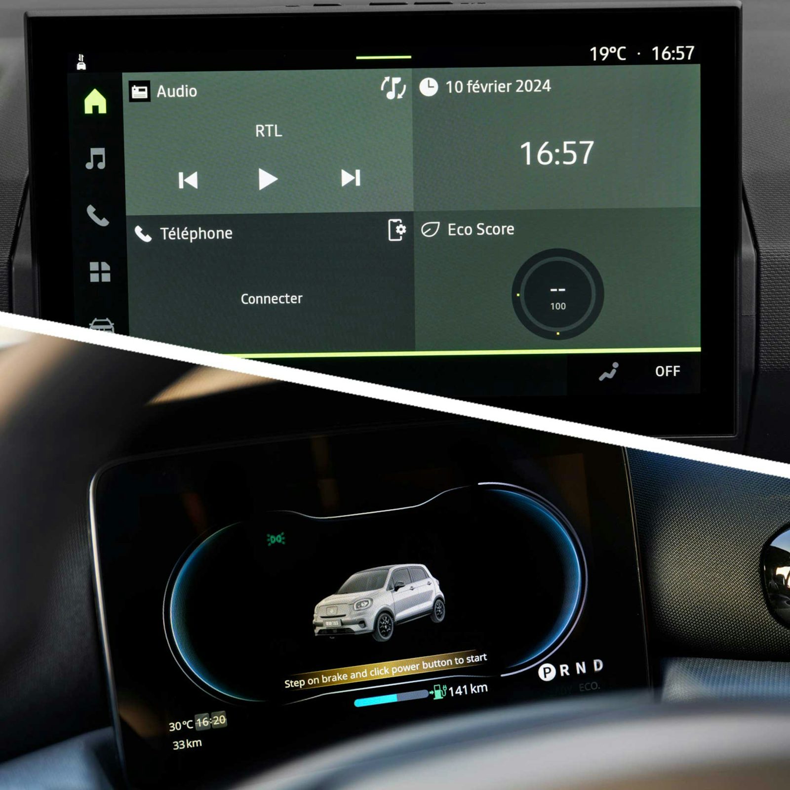 Dacia-Leapmotor-Bildschirme