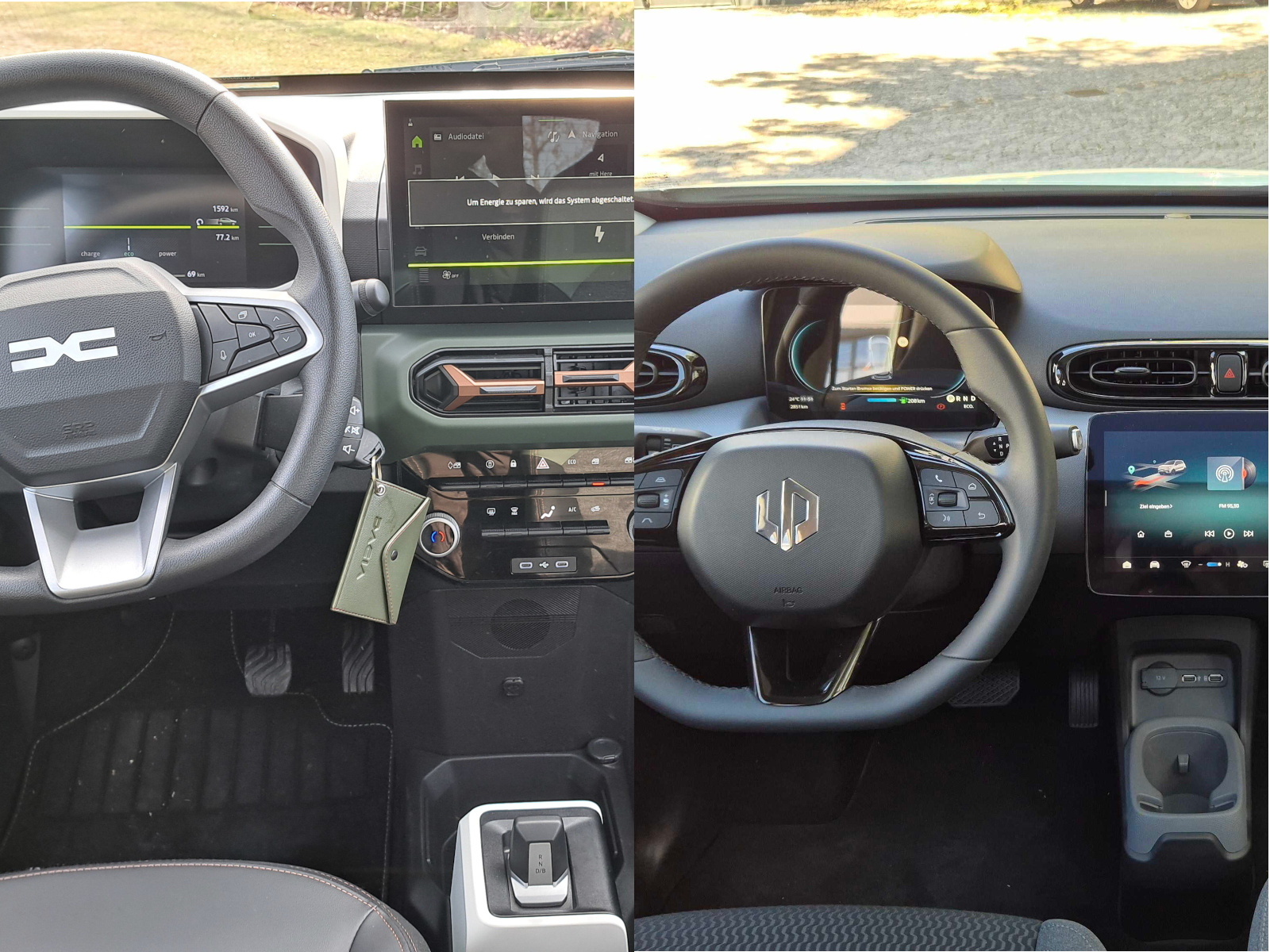 Dacia Spring vs Leapmotor T03 Innenraum-Verbleich
