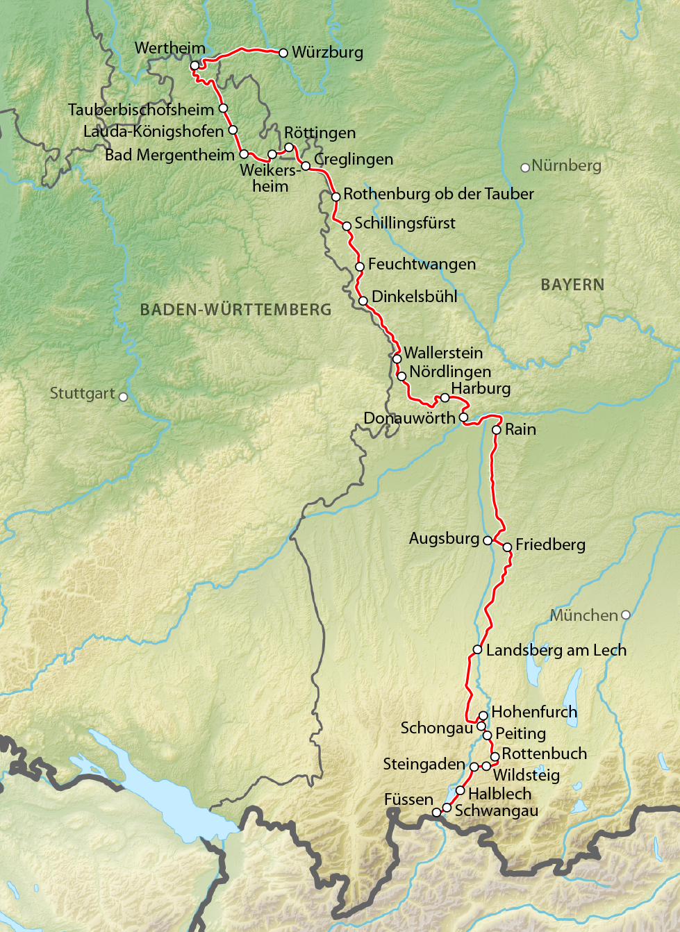 Karte_Romantische_Straße_2016
