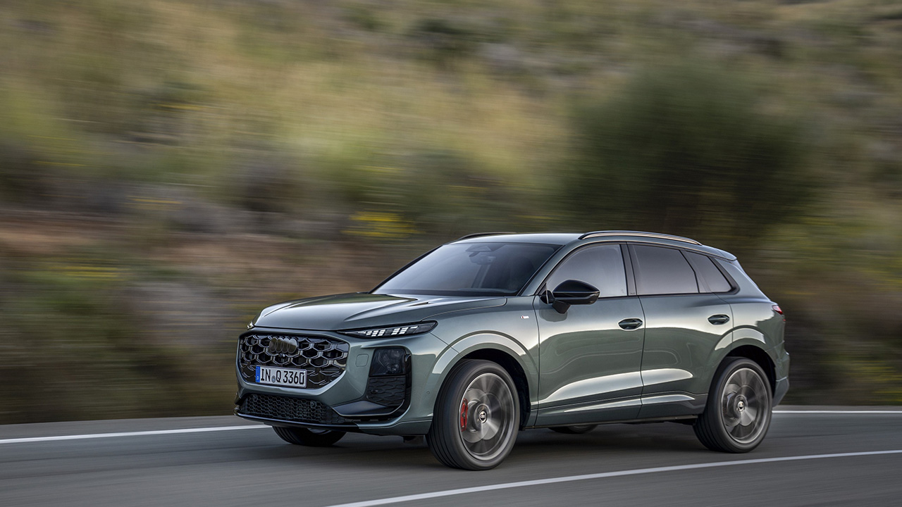 Neuer Audi Q3 2025 dynamisch Seitenansicht