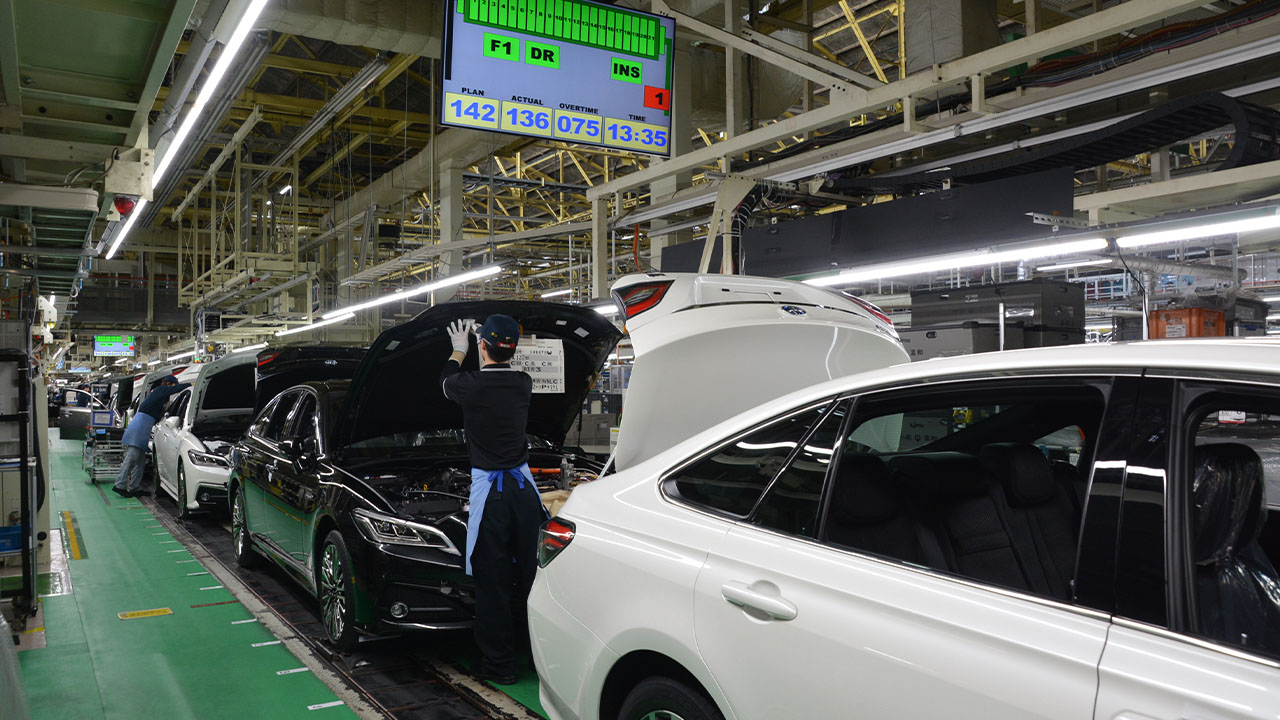 Produktion in einem japanischen Toyota-Werk