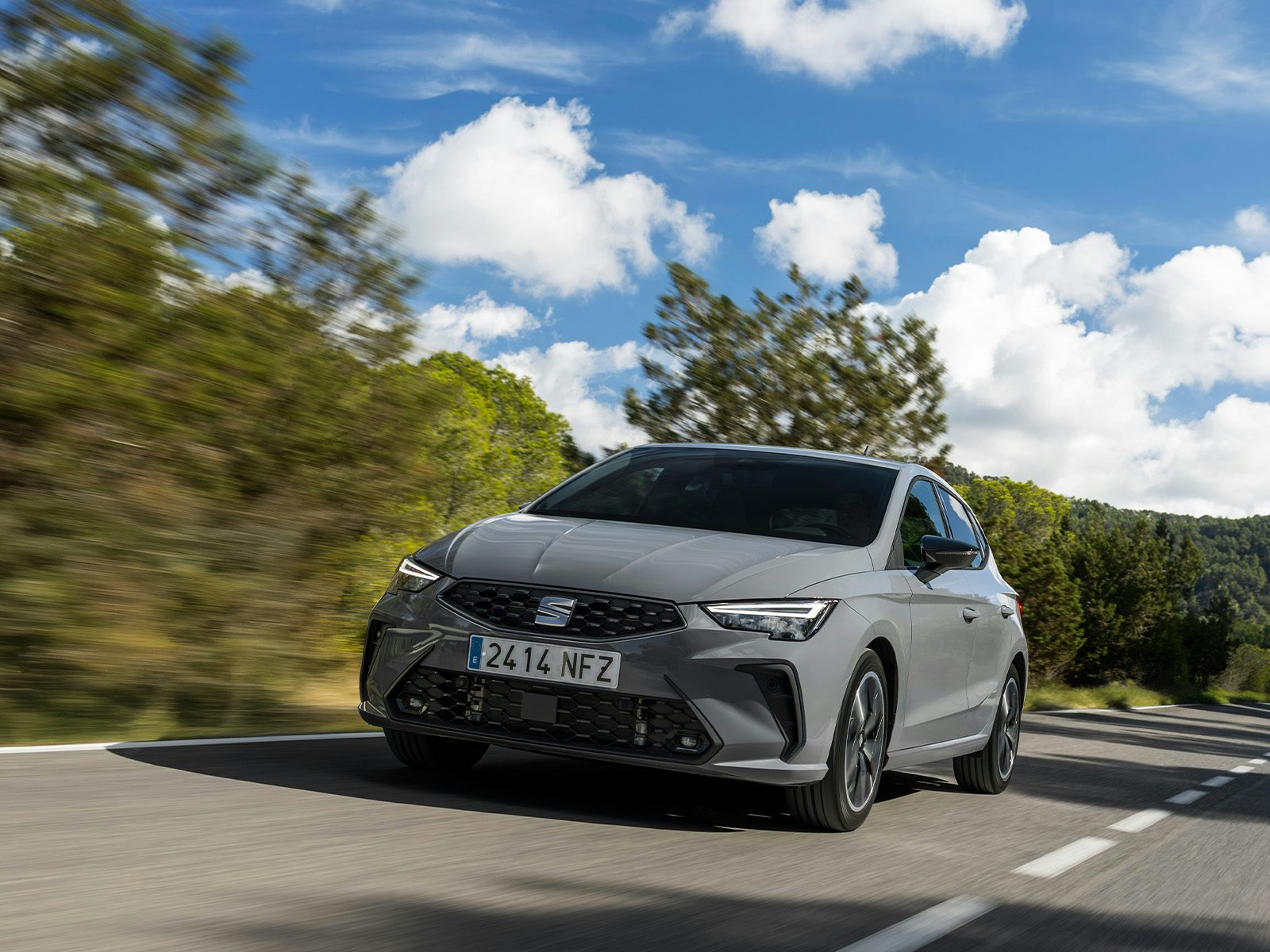 Seat Ibiza Zweites Facelift 2026 grau Frontansicht