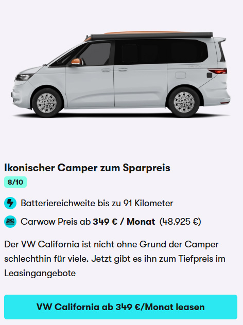 VW California on sale August 2025 Leasing 4