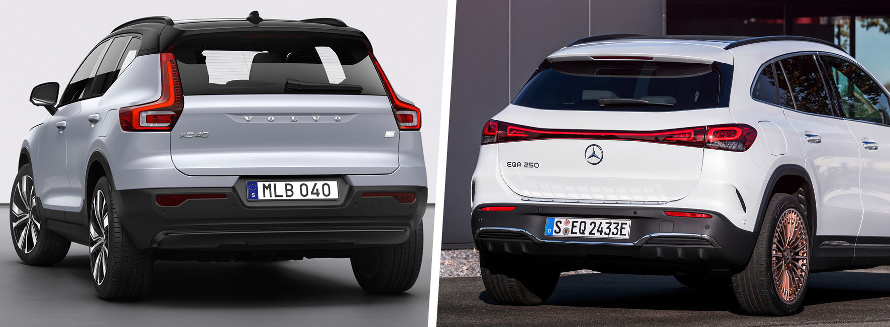 Volvo XC40 Recharge Pure Electric vs Mercedes EQA 2021